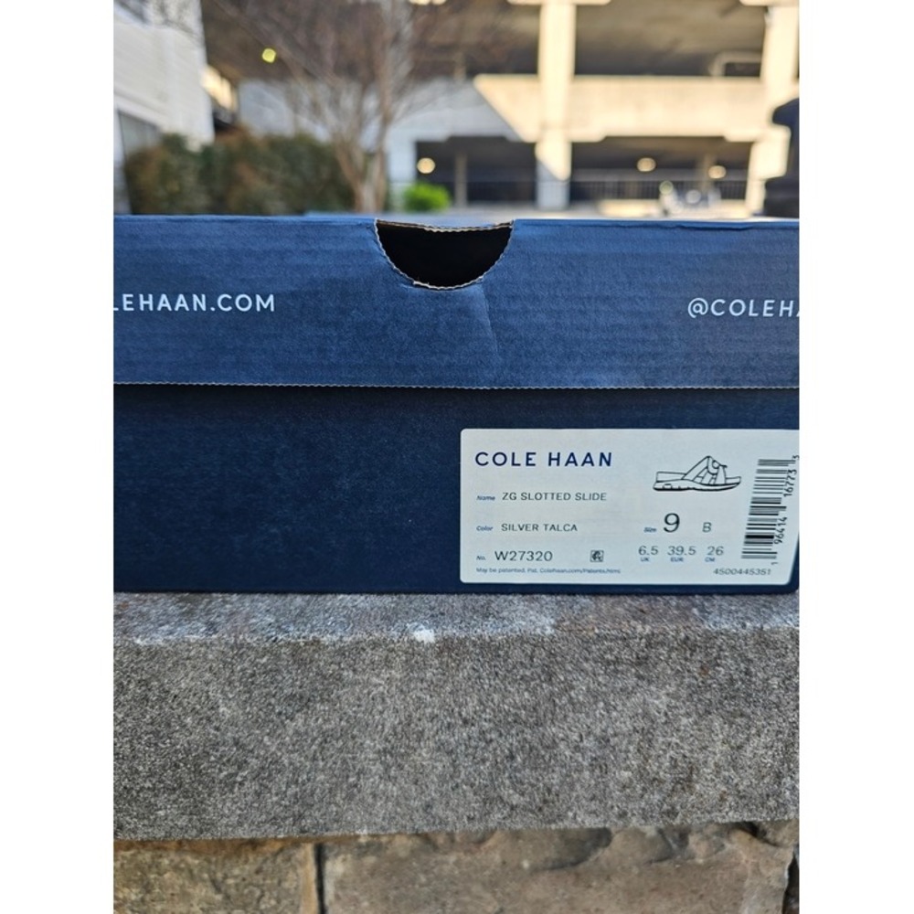 Cole Haan Zerogrand Slide Sandals Womens 9B Silver Metallic Platform Comfort ~ - Picture 9 of 10